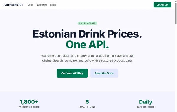 Alkoholiks API screenshot