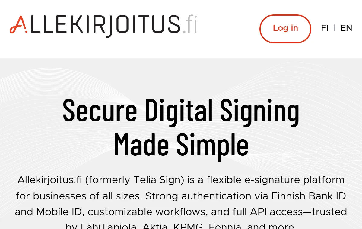 Allekirjoitus.fi screenshot