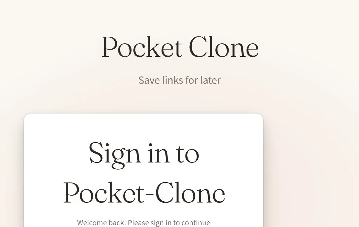 Pocket Clone screenshot