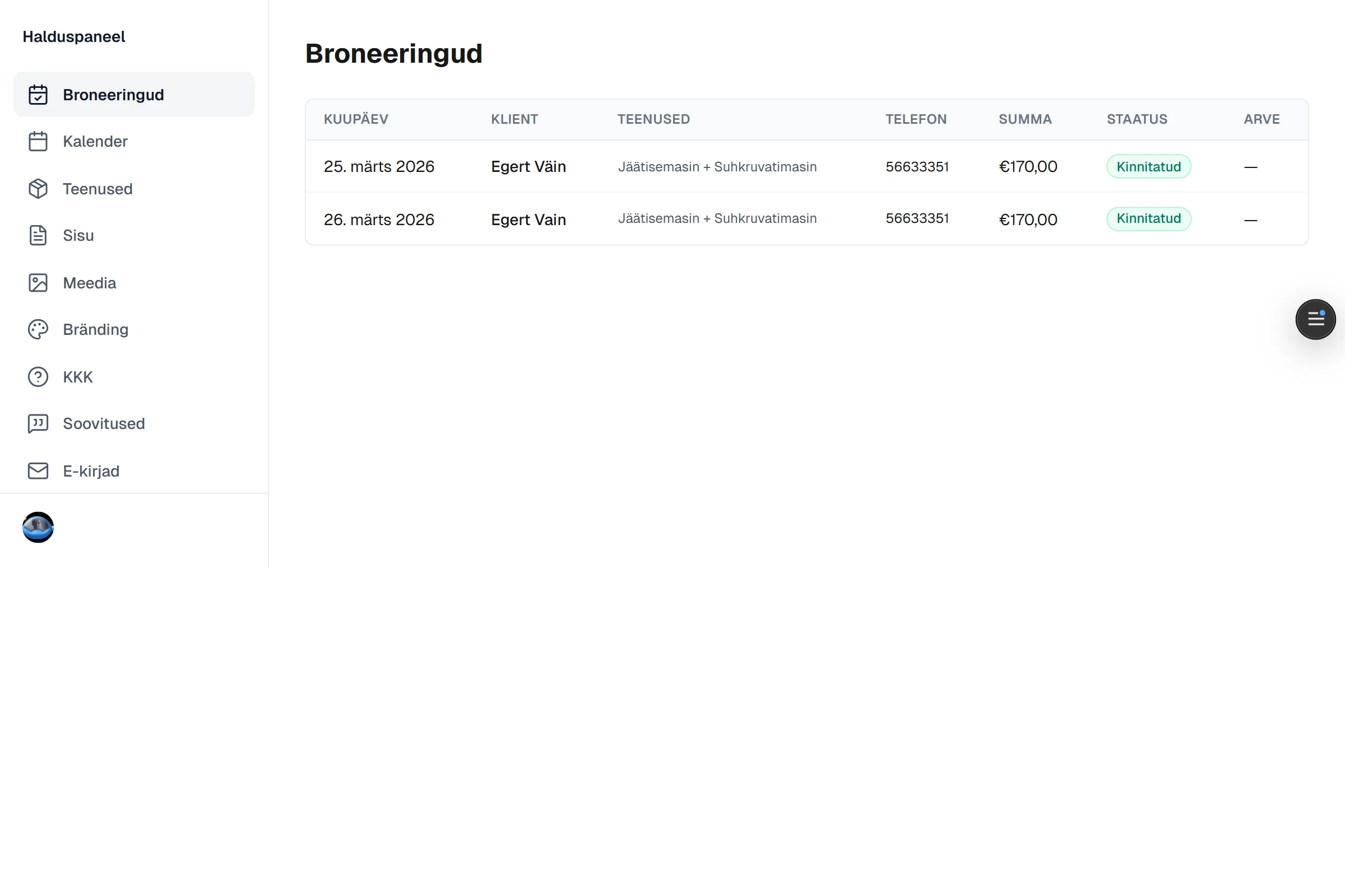 Rental Business Kit — Console screenshot