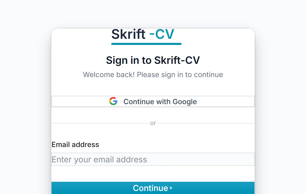 Skrift-CV screenshot