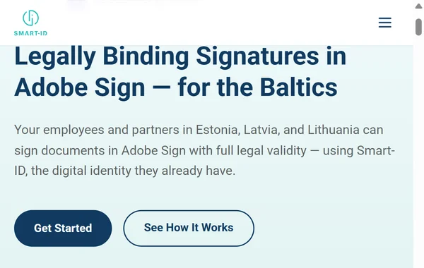 Smart-ID for Adobe Sign screenshot